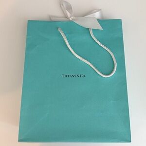 Tiffany & Co. Turquoise Bag with White Ribbon